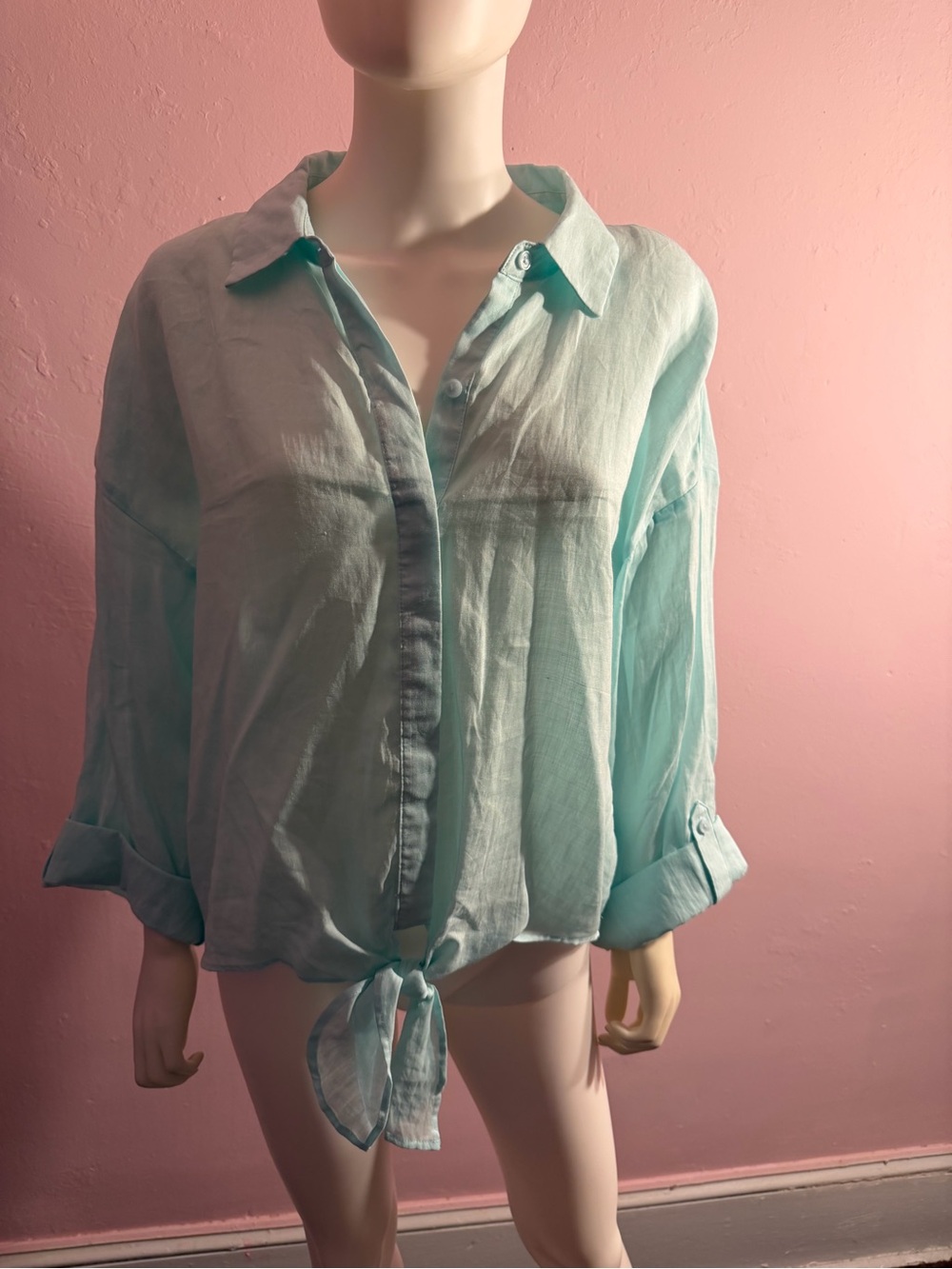Macy’s INC collection linen blouse.